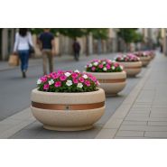 Jardinière pour collectivités Tiziano en béton finition personnalisable - Article 350_1