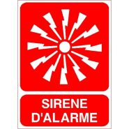 Panneau de signalisation - sirene d'alarme