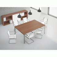 Table de réunion Lexo - plateau surélevé - plusieurs dimensions et finitions