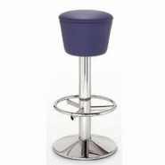 Tabouret de bar conique Gizeh - assise fixe rembourrée et châssis chromé Tabouret de bar conique Gizeh - assise fixe rembourrée et châssis chromé