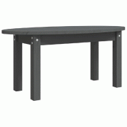 VidaXL Table basse Gris 80x40x35 cm Bois massif de pin Modèle Jardin Tropica Prime - 822349