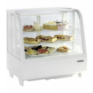 Vitrine réfrigérée à poser, pour les professionnels de chr, traiteurs, boulangeries, pâtisseries et chocolateries - cvr100 blanc/noir casselin