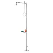 250084w - douche de sécurité avec laveur oculaire, inox, br 832 095 / 75 l