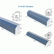 Bordures franchissables de route ou autoroute: a1 et a2 / a2 basse