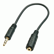 Câble adaptateur audio 3,5 mm M/2,5 mm F - 20 cm - noir 35699_0