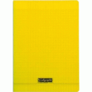 Calligraphe Lot de 4 Cahier Ligne 8000 A4, 192p./96 feuilles 90 g/m² piquées, couv. PP jaune, Séyès - 3210330183640