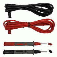 CHAUVIN ARNOUX - Kit d'accessoires - 2 cordons PVC 15A 1,5m 600V CAT IV, 2 pointes de touche D2