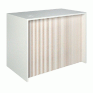 Comptoir blanc et Vertigo T01 MDF naturel et blanc avec tiroir 120x70x90cm
