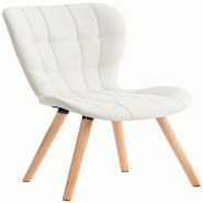 Décoshop26 - Chaise de salle à manger x1 dossier haut coutures décoratives assise en PVC blanc 10_0002219 - blanc 3000250904810
