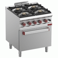 Diamond - Fourneau 4 feux vif, four gaz GN 2/1 - réf. G7/4BF7-N - gris AKS-G7/4BF7-N