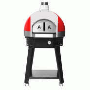 Four à pizza à bois rouge avec support - Ø 600 mm | QDM
