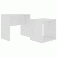 Helloshop26 - Ensemble de table basse 48 x 30 x 45 cm bois d'ingénierie blanc 02_0042103 - 3000213659160 Helloshop26 - Ensemble de table basse 48 x 30 x 45 cm bois d'ingénierie blanc 02_0042103 - 3000213659160