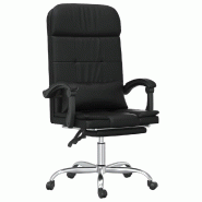 Helloshop26 - Fauteuil de massage inclinable de bureau informatique étude similicuir noir 02_0025417 - noir métal 3000215317235