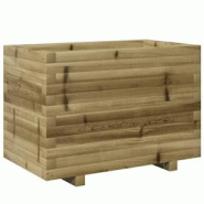 Helloshop26 - Jardinière bac lit surélevé plantes fleurs terrasse jardin 70 x 40 x 49,5 cm bois de pin imprégné marron 02_0037786 - 3000213960822 Helloshop26 - Jardinière bac lit surélevé plantes fleurs terrasse jardin 70 x 40 x 49,5 cm bois de pin imprégné marron 02_0037786 - 3000213960822