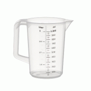 METRO Professional Bol à mesurer, polypropylène, 1 L - transparent plastique polypropylène 363