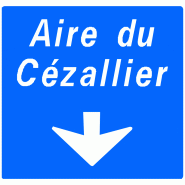Panneau directionnel Da32b - Aire de repos sur autoroutes Panneau directionnel Da32b - Aire de repos sur autoroutes