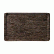 Plateau de service en mélamine GN1/1 wengé - 530 x 325 x 19 mm - ROLTEX - 0615402133241