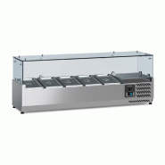 Saladette réfrigérée à poser pour 5 bacs gn1/4 - 1200x335x435 mm - P7950.5115