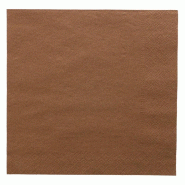 Serviette ouate 2 plis chocolat avec bord en relief 39x39cm - par 1600
