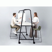 Table polyvalente haute Orbe sur roulettes et plateau haute densité Table polyvalente haute Orbe sur roulettes et plateau haute densité