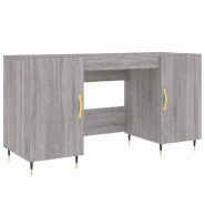 VidaXL Bureau sonoma gris 140x50x75 cm bois d'ingénierie Modèle Orion Flex Plus - 829530