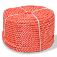 Vidaxl corde torsadée polypropylène 16 mm 250 m orange 143841
