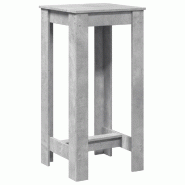 VidaXL Table de bar gris béton 51x50x103,5 cm bois d'ingénierie Modèle Boréal Jardin Pro - 854403