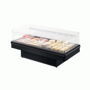 Bac réfrigéré panoramique FRESHVIEW 2m50 - froid positif, 2500 mm x 1040 mm x 920 mm, sans couvercle