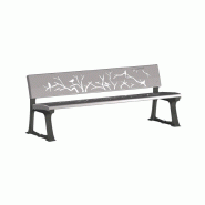 Banc public 3 places - Gamme Nature - ref. 131003 - Fonte et acier découpé Banc public 3 places - Gamme Nature - ref. 131003 - Fonte et acier découpé
