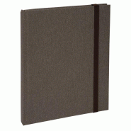 Cahier Nature 17x22 192p./96 feuilles 90 g/m² brochées, élastique de fermeture, coloris marron foncé, ligné - 3370440272242