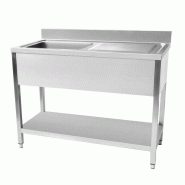 Cuistance Plonge evier avec sous tablette 1400 x 700 x 950 mm - Egouttoir à droite - inox STSK147R