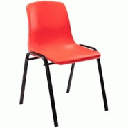 Décoshop26 - Chaise visiteur empilable salle d'attente en plastique rouge et métal 10_0003732 - 3000251739718 Décoshop26 - Chaise visiteur empilable salle d'attente en plastique rouge et métal 10_0003732 - 3000251739718