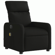 Fauteuil de massage inclinable électrique Noir Tissu Modèle Uermelora - 8721012219212_0