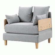 Helloshop26 - Canapé fauteuil convertible 1 place 81 x 88 x 68 cm gris clair 03_0009138 - vert métal 3000224528431