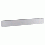 Helloshop26 - Jardinière design moderne pour jardin balcon 360 x 40 x 40 cm espace de croissance stabilité en acier galvanisé 02_0051490 - acier 30