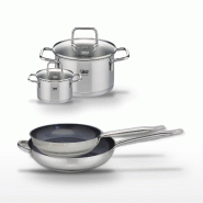 Lot Poêles 28/32cm Elo Profi Therm Platinum et Faitouts 12/20cm - gris inox 3176239953015