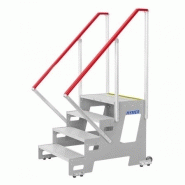 Marchepied industriel modulable et mobile avec palier Marchepied industriel modulable et mobile avec palier
