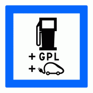 Panneau services poste de distribution de carburant GPL CE15h - Indicateur 24/7 et recharge électrique Panneau services poste de distribution de carburant GPL CE15h - Indicateur 24/7 et recharge électrique