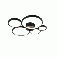 Plafonnier LED 49W, 5800lm, 3000K, Noir mat - Trio - Rondo - noir 4017807488838