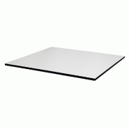 Plateau carré de table intérieur/extérieur Mésa 60x60cm en compact gris perle