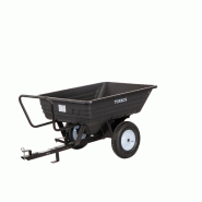 Remorque simple essieu 225 kg benne en plastique PE basculante 1016 x 838 x 270 mm Torros AHR225P2