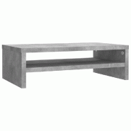 Support de moniteur 42 x 24 x 13 cm bois d'ingénierie gris 02_0029203 - gris Bois massif 3000217449675
