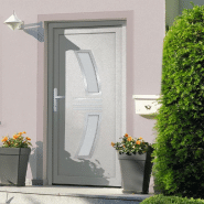 Vidaxl porte d'entrée blanc 108x208 cm pvc 3187925