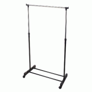 WellHome - Étagère-portant sur roulettes en acier inoxydable 90-160cm - WH14356