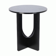 WellHome - Petite table en bois coloris noir Ă38x42 cm - multi-matĂ©riau WH15363 WellHome - Petite table en bois coloris noir Ă38x42 cm - multi-matĂ©riau WH15363