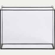 26967400 - vitrine murale en verre et métal - noir - alinea - bibio - l30xl7xh24 cm