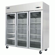 Armoire compacte négative 3 portes vitrées inox - PYCF9409GR