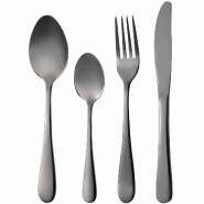 BERGNER - Set de 24 couverts en acier inoxydable - noir inox Q2497