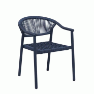 Chaise fabienne bleu abysse, 76x61x57 cm, France mobilier chr - bleu 3760326527908