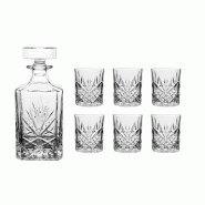 Coffret carafe avec 6 verres Gatsby -  Transparent Rond Verre Table Passion 8.5x8.5 cm - transparent verre 3106233520043